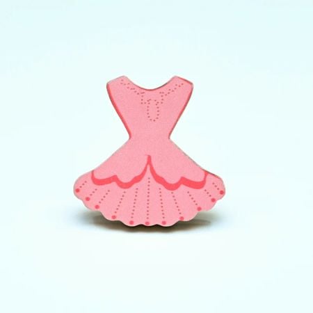 Handmade Pine Wood Pink Dress Knob for Kids Furniture